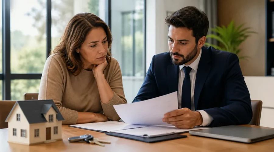 Proprietária consulta advogado após leilão do imóvel