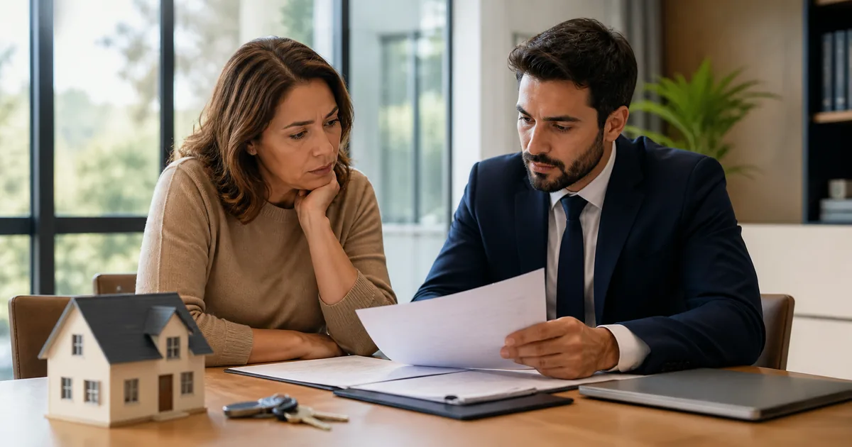 Proprietária consulta advogado após leilão do imóvel