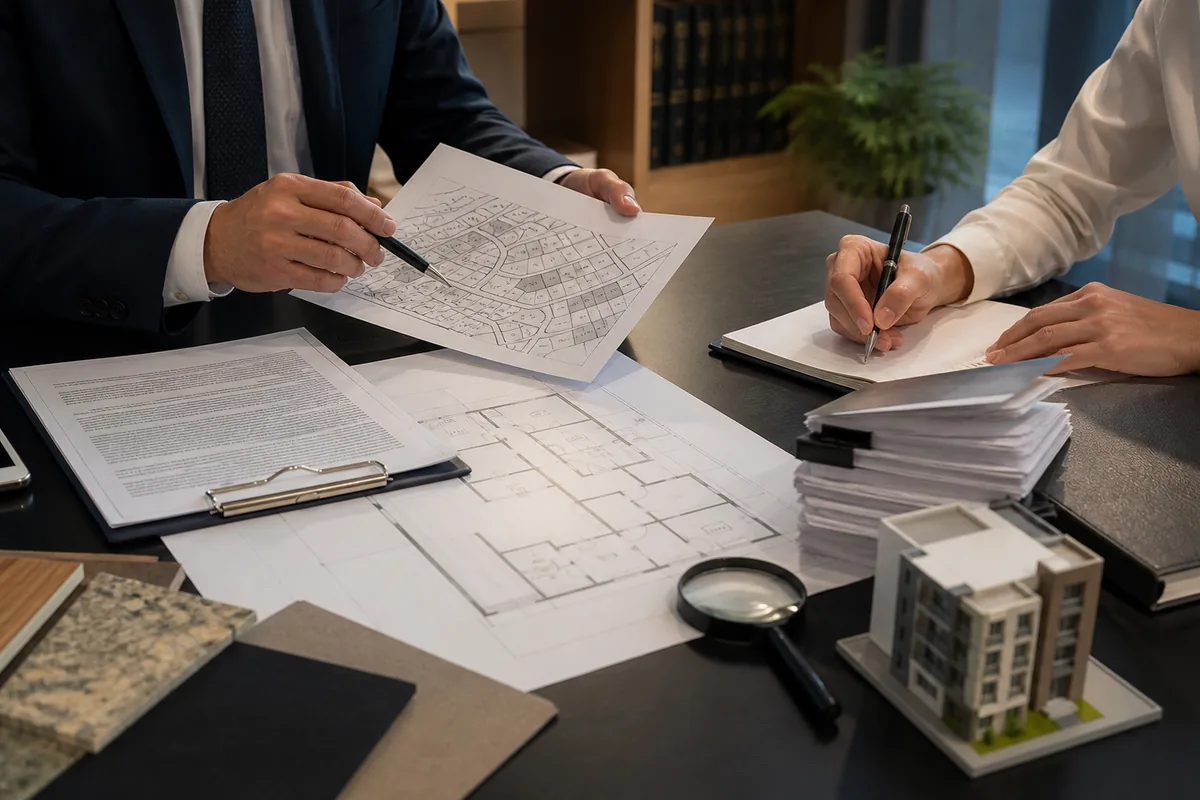 Advogado coordena planta, registro e documentos do imóvel