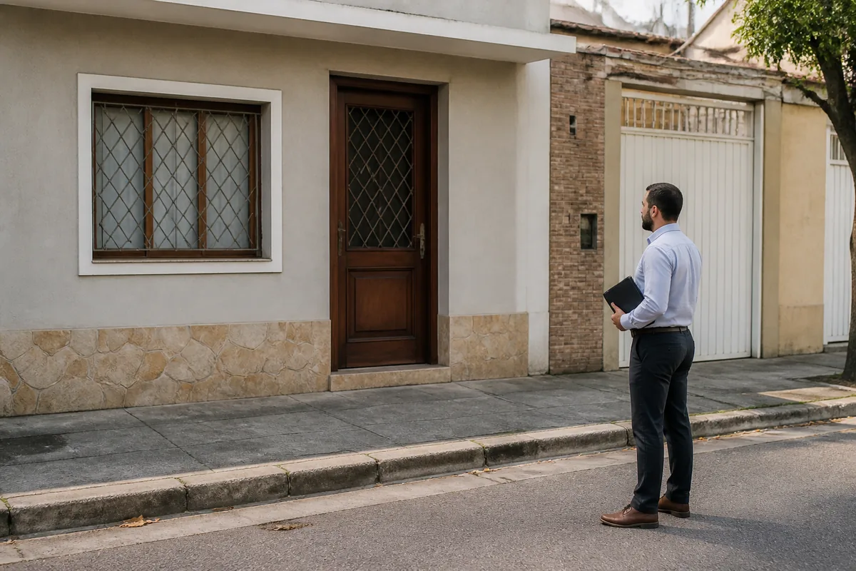 Profissional verifica imóvel antes do cumprimento da desocupação