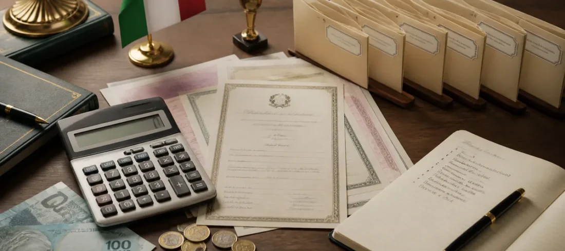 Quanto custa a cidadania italiana em 2026 Calculadora, certidões e categorias de custo da cidadania italiana
