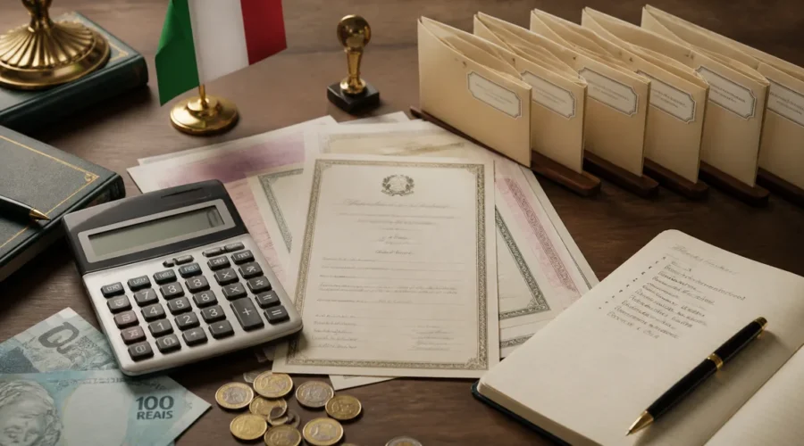 Calculadora, certidões e categorias de custo da cidadania italiana
