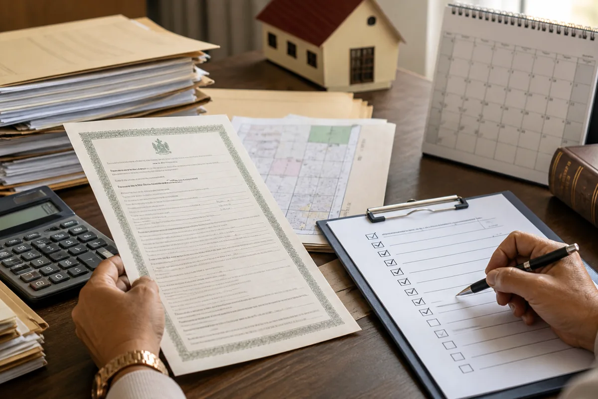 Documentos do espólio, calendário e cálculo de ITCMD para inventário