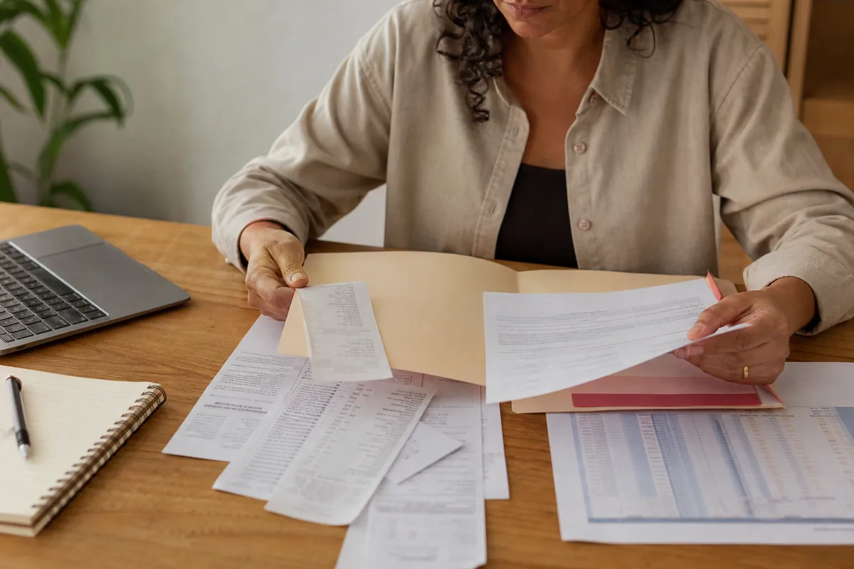 Organização de extratos e comprovantes para consulta jurídica