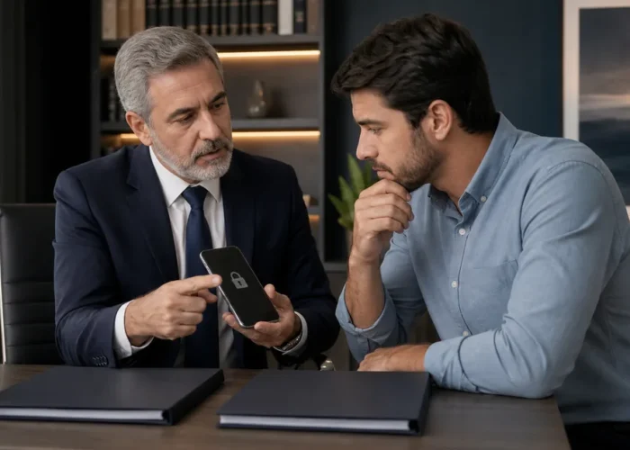 Advogado experiente orienta cliente sobre conta bloqueada