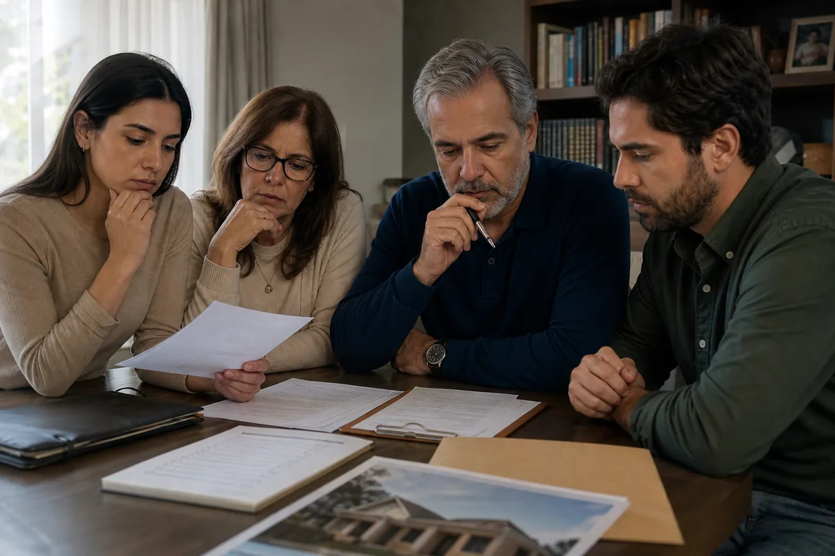 Família confere documentos antes de praticar atos no inventário