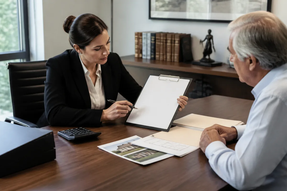 Advogada apresenta proposta de honorários para inventário a cliente