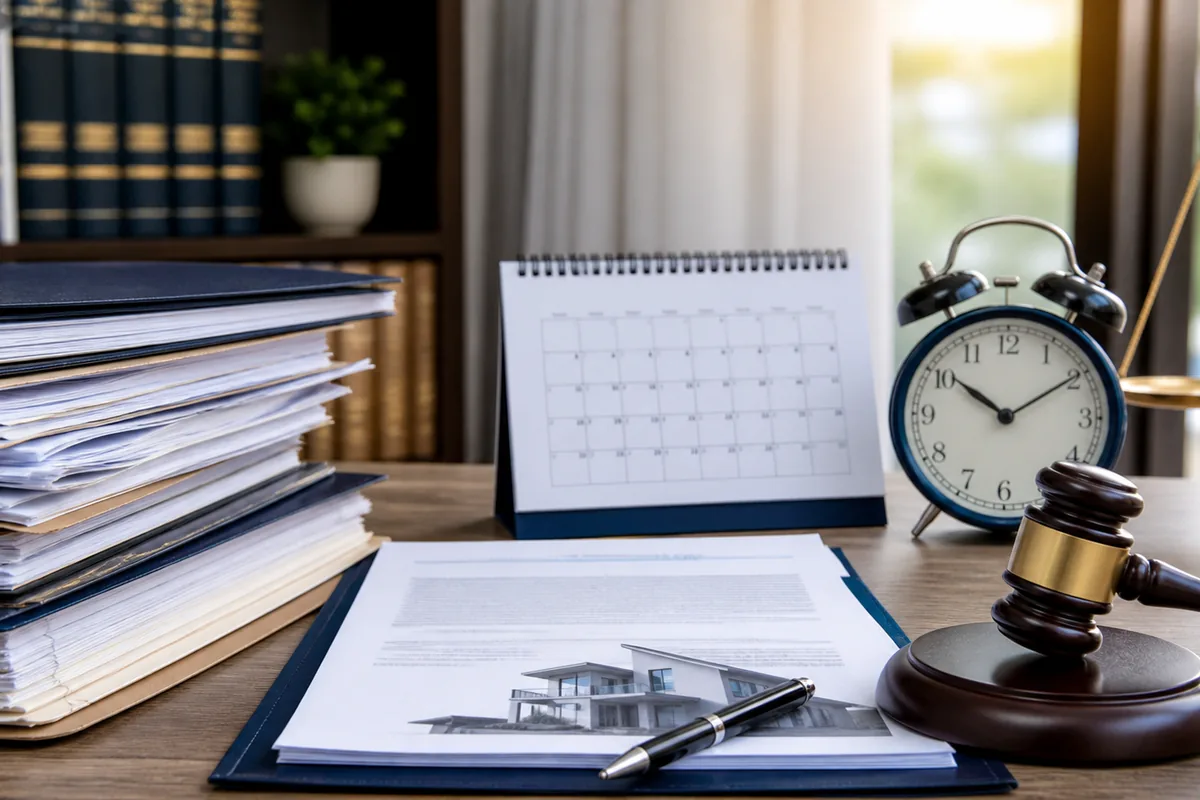 Autos, calendário, relógio e martelo representam as etapas de um leilão judicial