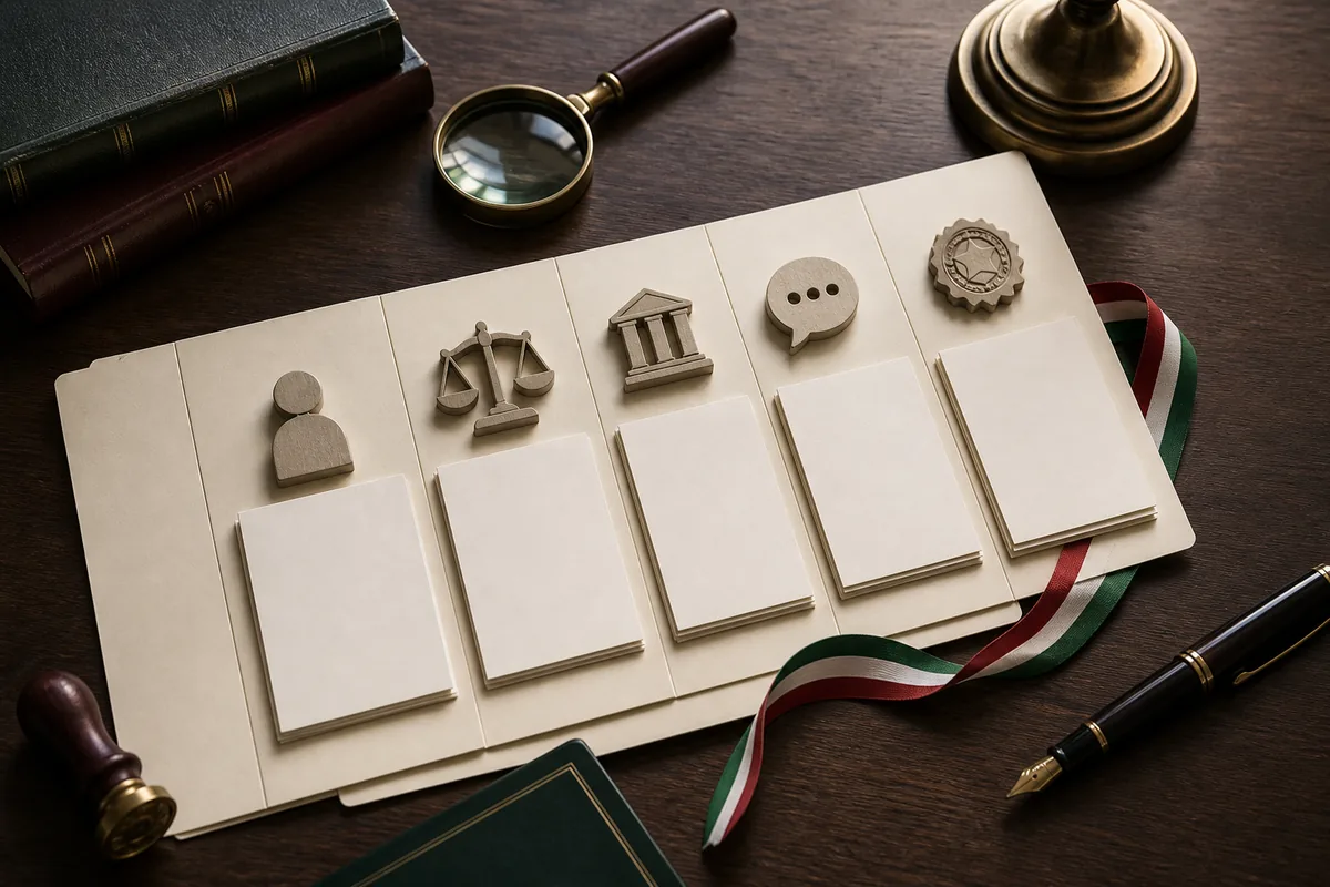 Dossiê com matriz de responsabilidades no processo de cidadania italiana