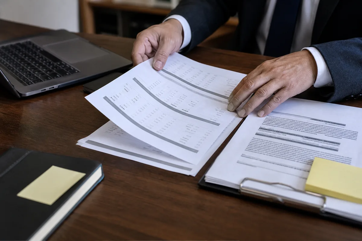 Advogado organiza documentos para pedir desbloqueio judicial de conta