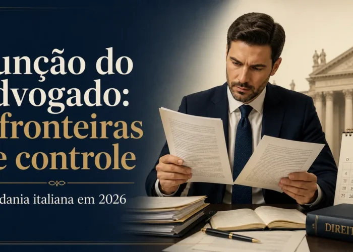 Função do advogado na cidadania italiana e cinco fronteiras de controle