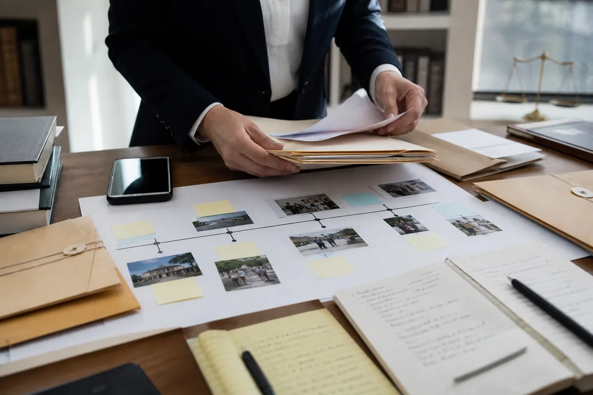 Advogado organiza mensagens, fotos e documentos em linha do tempo