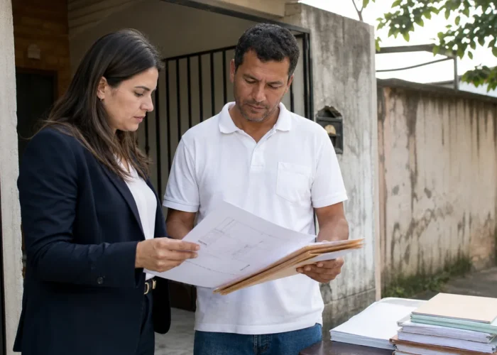 Advogada orienta possuidor sobre documentos para identificar o réu na ação de usucapião