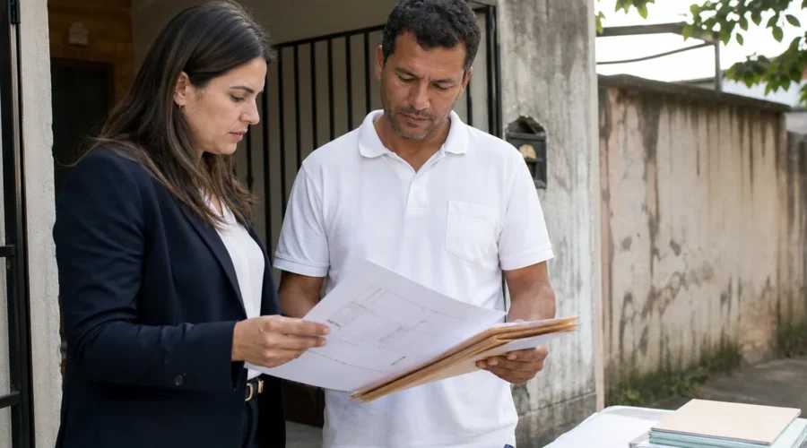 Advogada orienta possuidor sobre documentos para identificar o réu na ação de usucapião