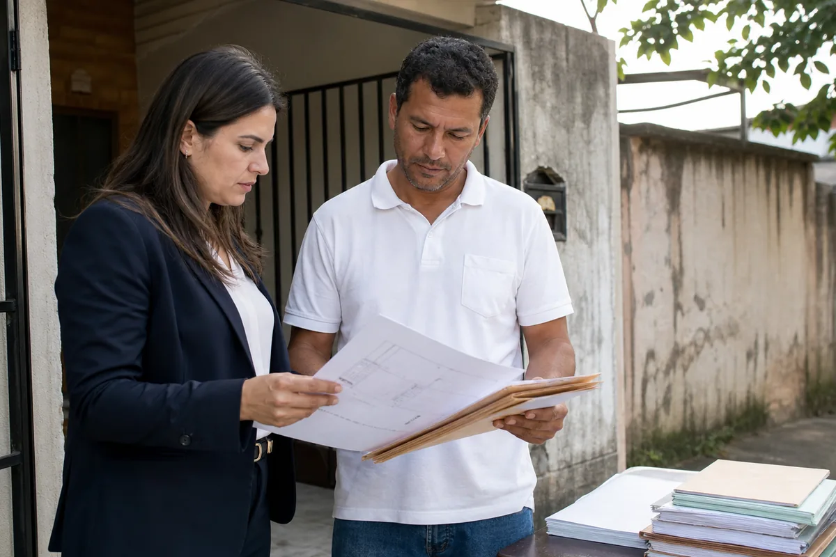 Advogada orienta possuidor sobre documentos para identificar o réu na ação de usucapião