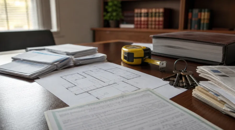 Planta e documentos usados para analisar impedimentos da usucapião