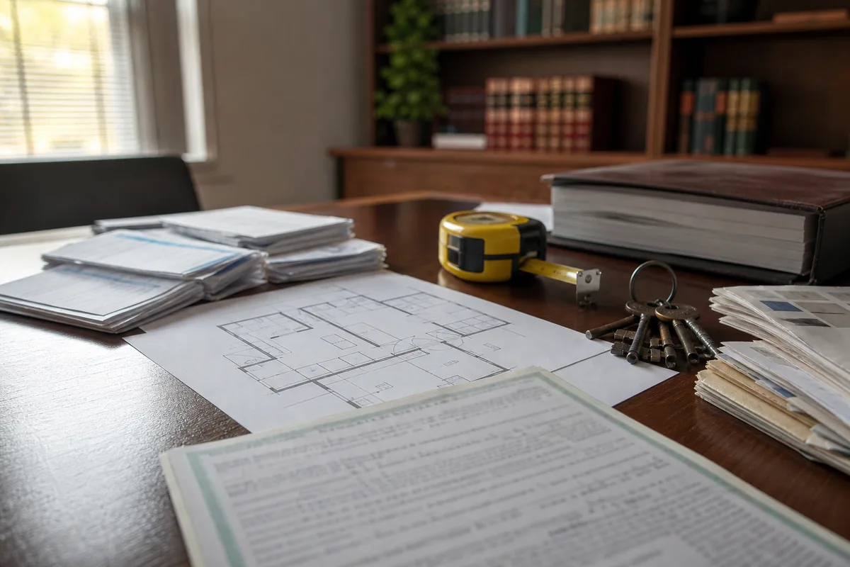 Planta e documentos usados para analisar impedimentos da usucapião