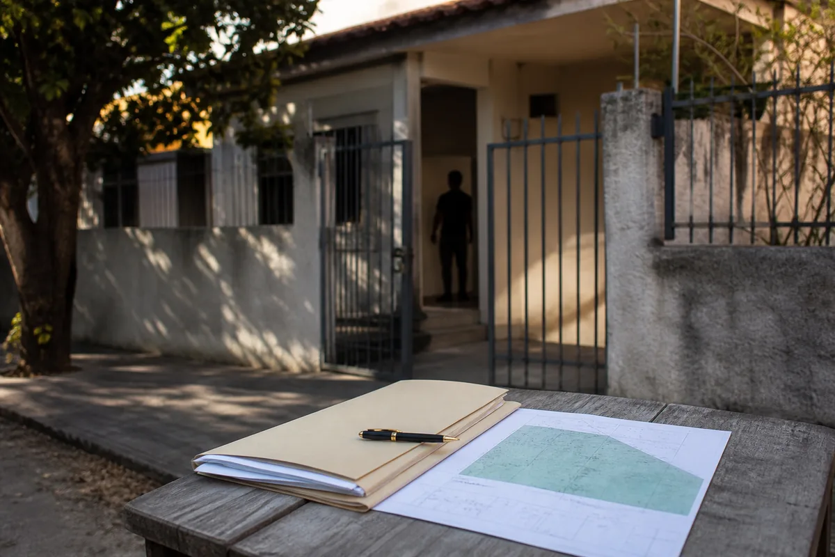 Imóvel urbano com documentos para comprovar posse em usucapião