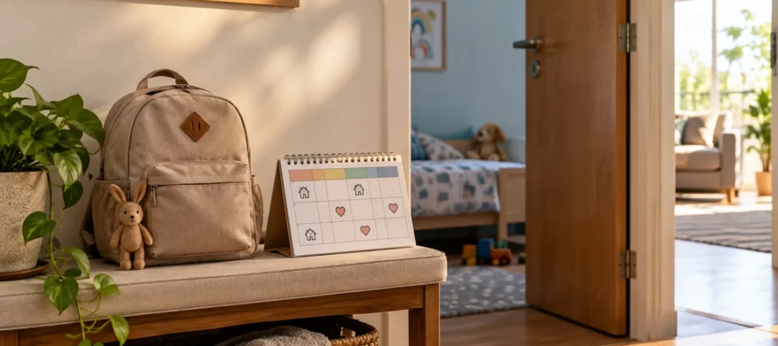 Como dar entrada em ação de alienação parental Mochila e calendário simbolizam convivência familiar da criança