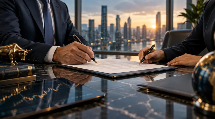 Partes assinam contrato seguro de compra e venda de ações