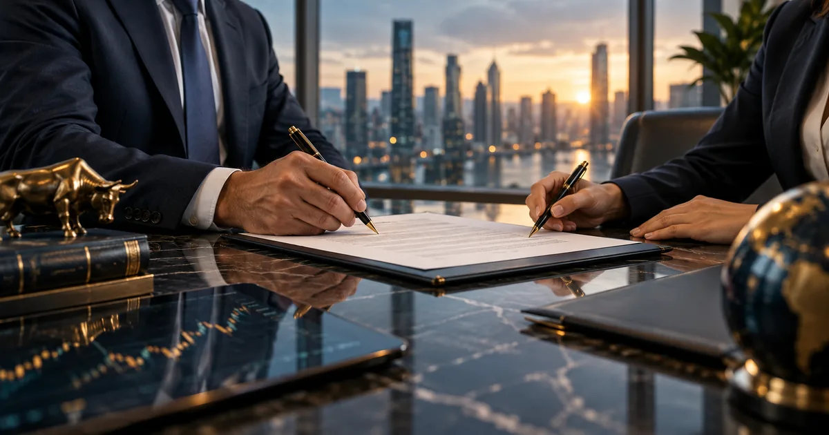 Partes assinam contrato seguro de compra e venda de ações