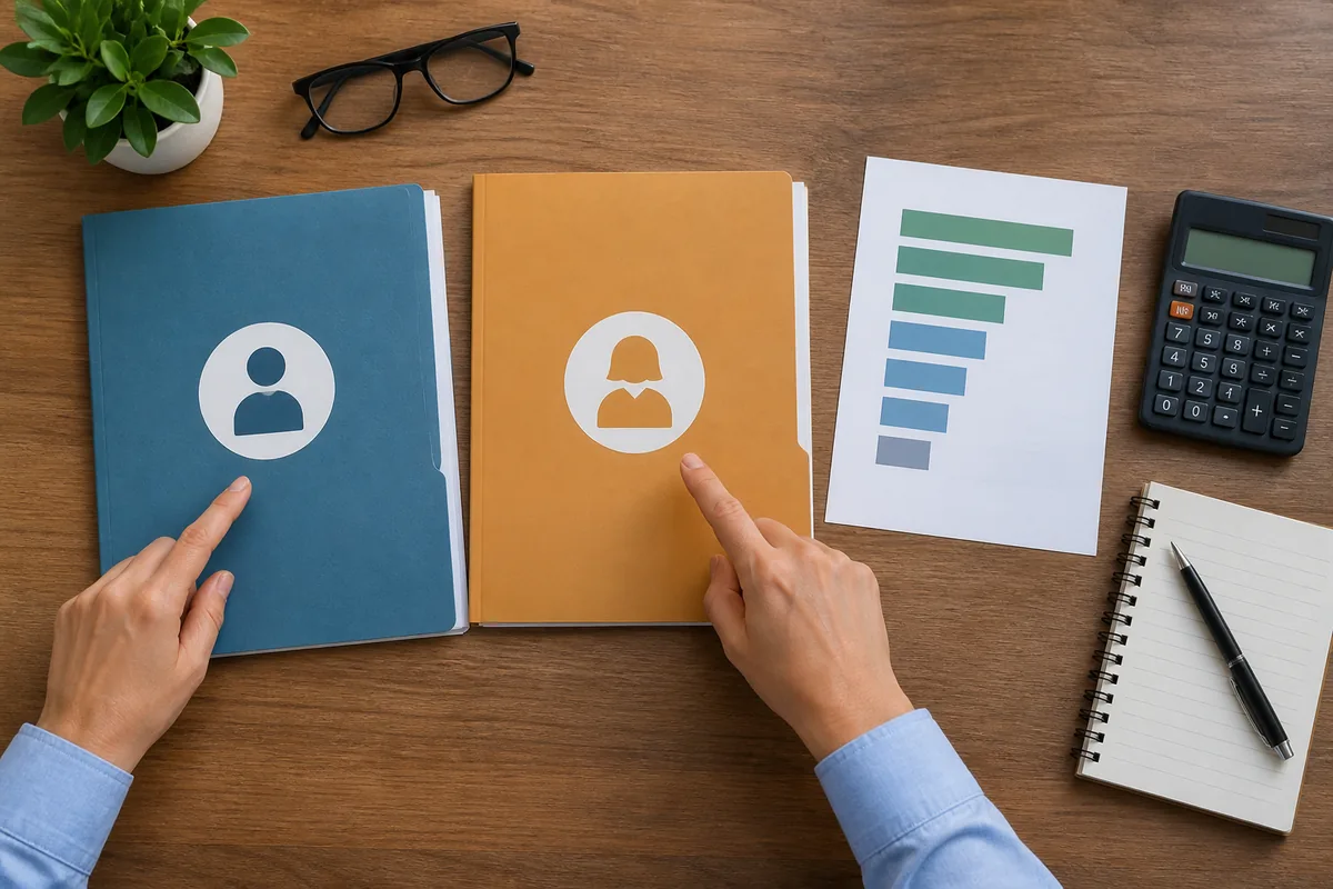 Comparação entre dois benefícios e as faixas de redução