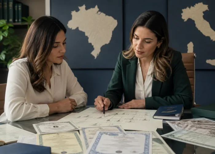 Advogada orienta cliente sobre cidadania italiana no Brasil