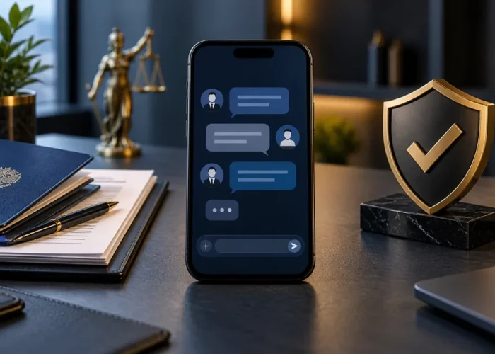 Celular representa contato seguro com advogado trabalhista