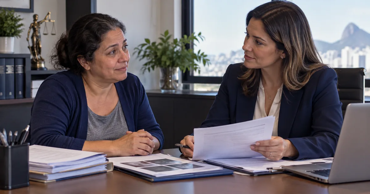 Trabalhadora recebe orientação sobre aposentadoria por incapacidade