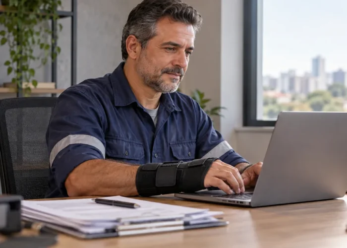 Trabalhador com órtese retorna à atividade profissional