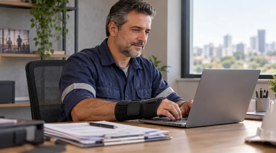 Trabalhador com órtese retorna à atividade profissional