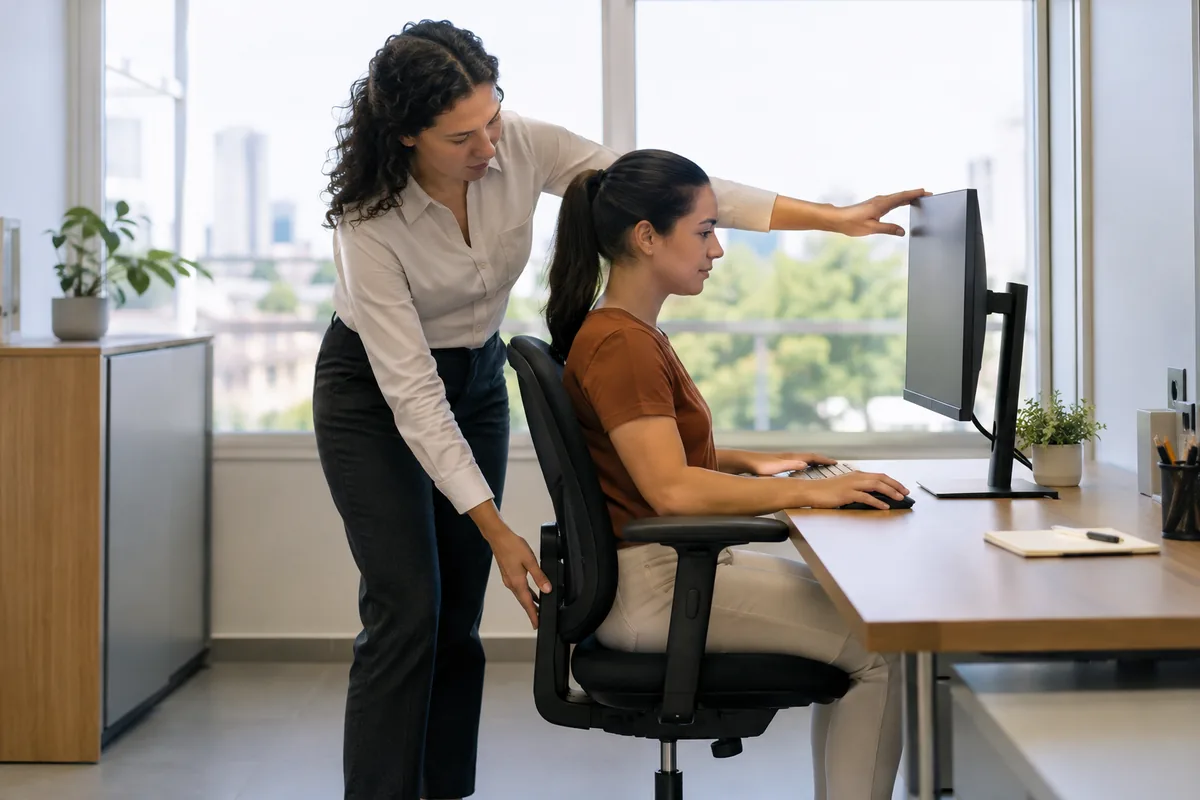Avaliação ergonômica da estação de trabalho após afastamento