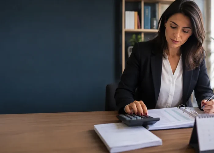 Profissional calcula verbas de uma rescisão contratual