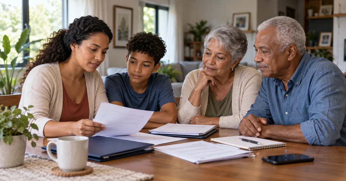Família reúne documentos para identificar classe de dependente