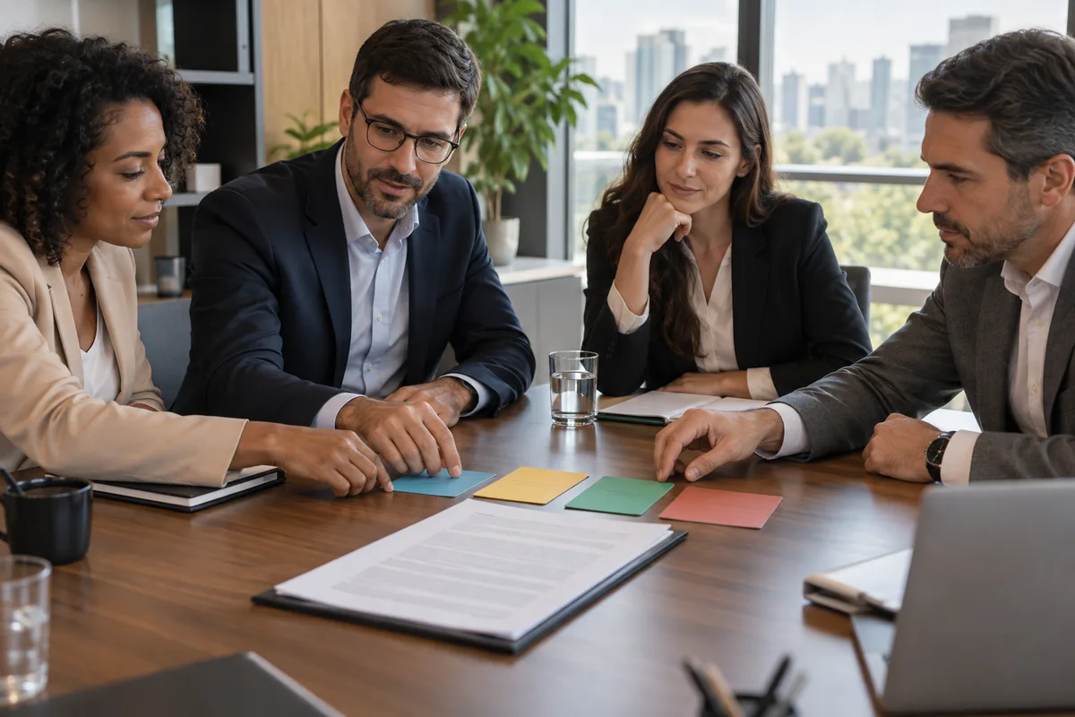 Equipe organiza objeto, preço, prazo e responsabilidade de contrato