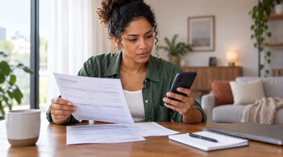 Consumidora compara fatura e celular após identificar cobrança indevida