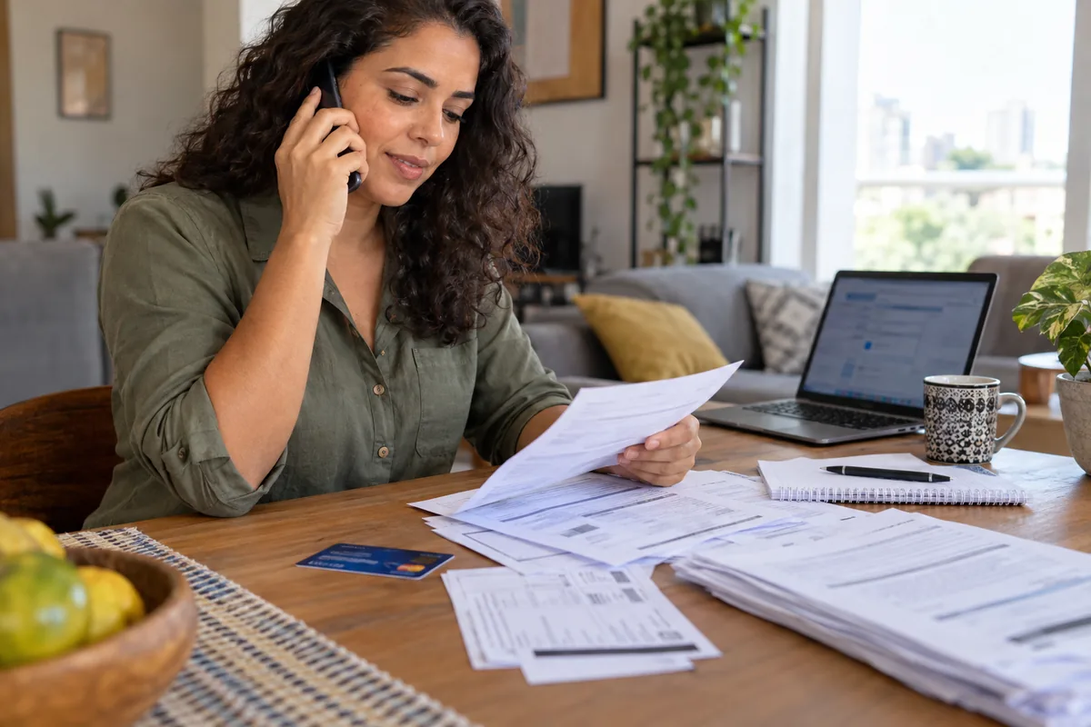 Cliente reúne extratos e protocolos para contestar cobrança no banco