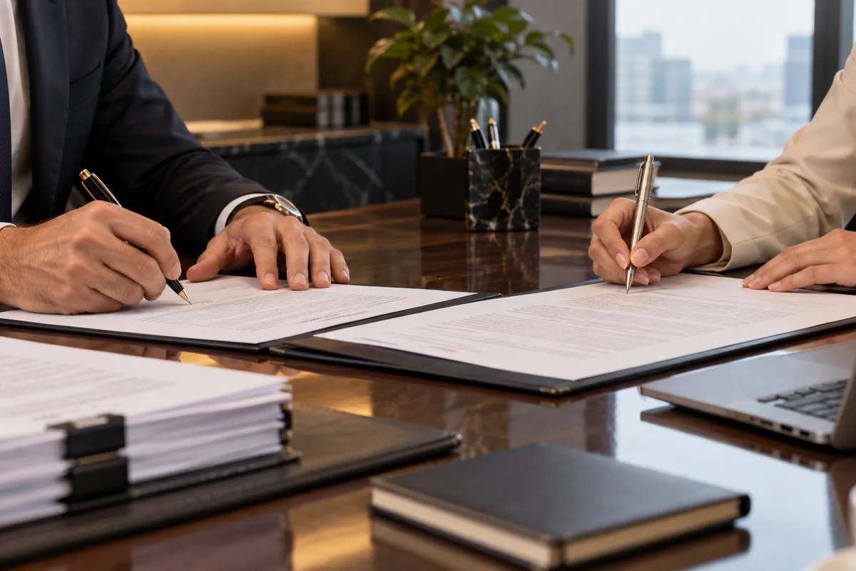 Partes assinam contrato de prestação de serviços