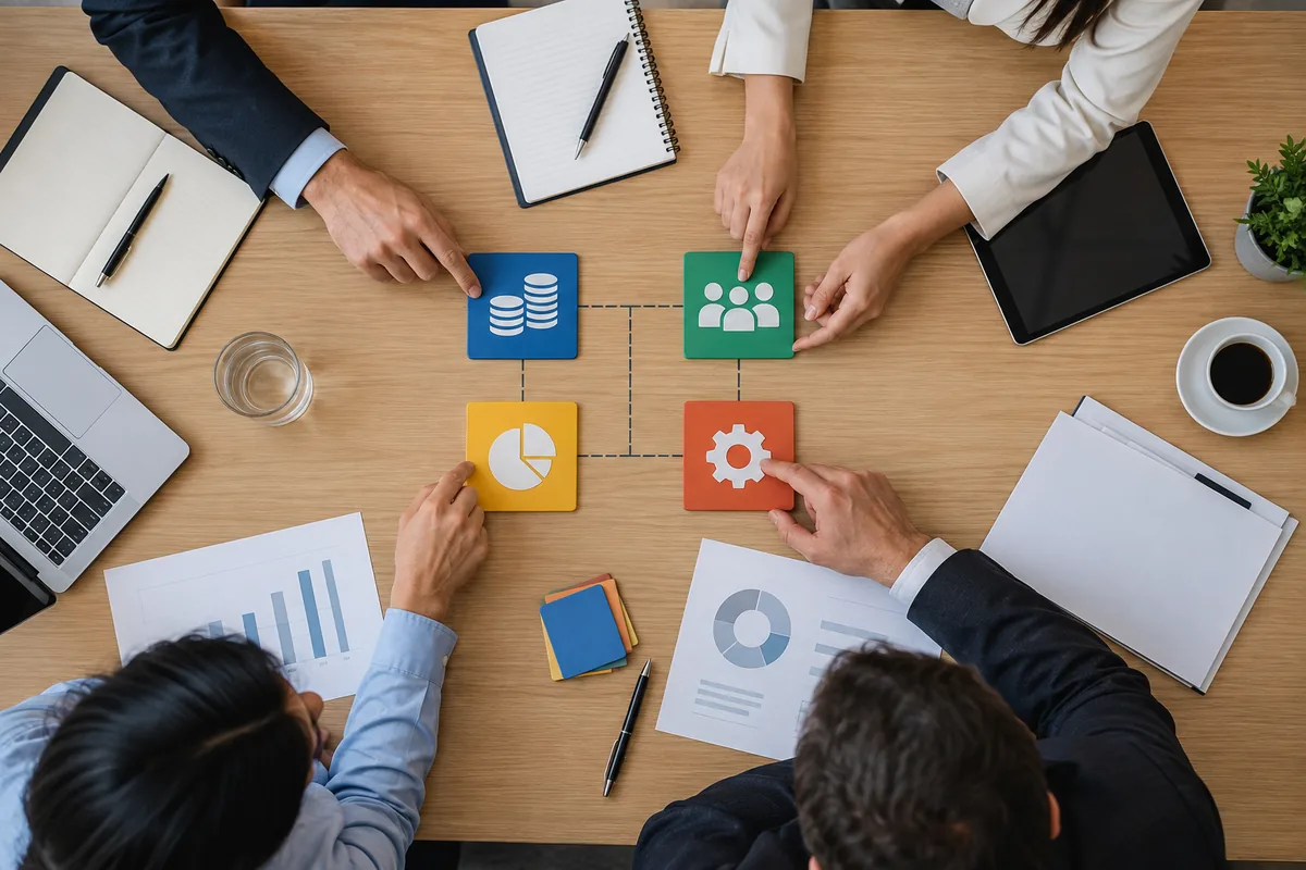 Equipe organiza capital, quotas, pessoas e administração da sociedade