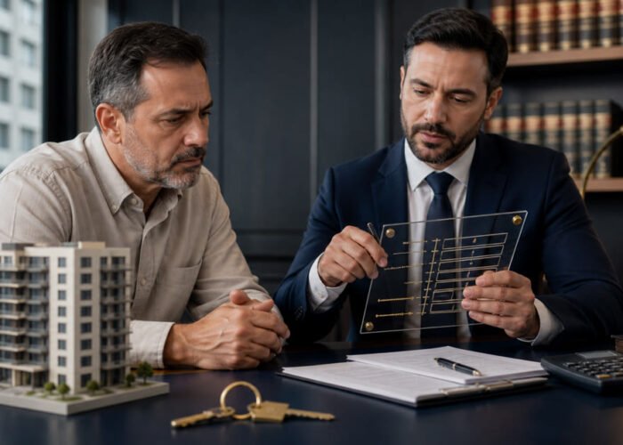 Proprietário e advogado conferem custos de processo de despejo