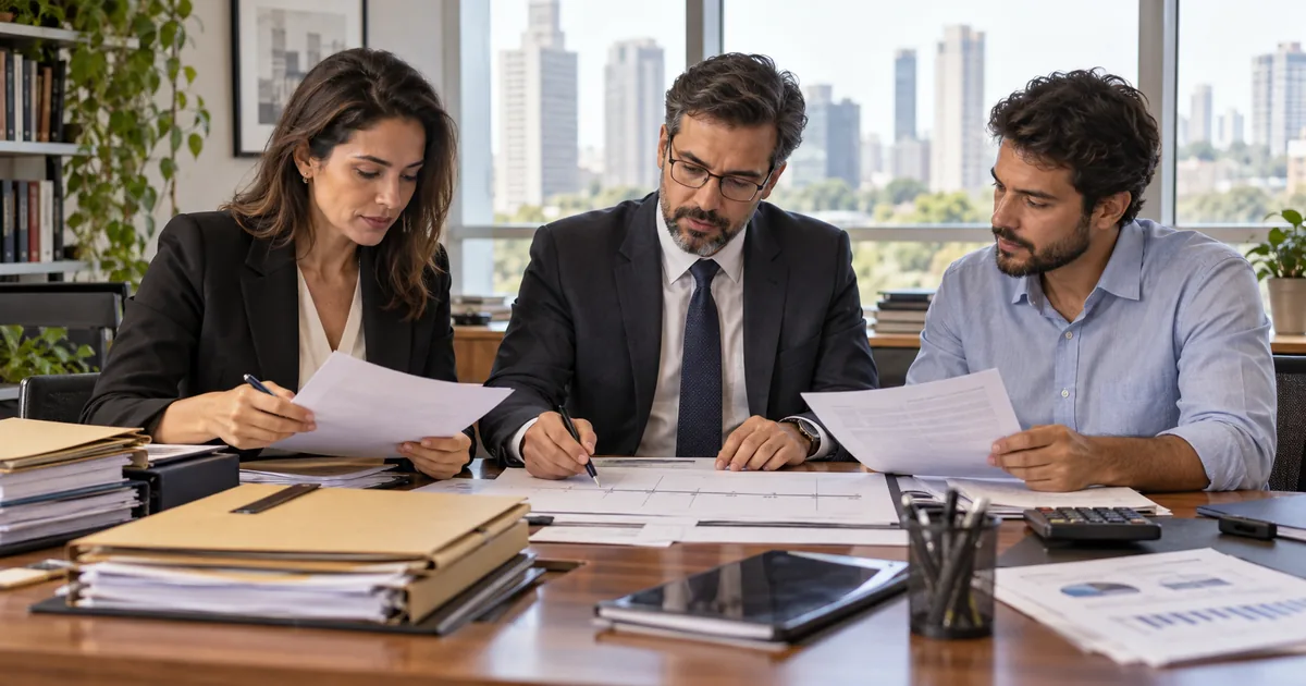 Equipe jurídica e empresarial prepara estratégia de defesa em execução fiscal
