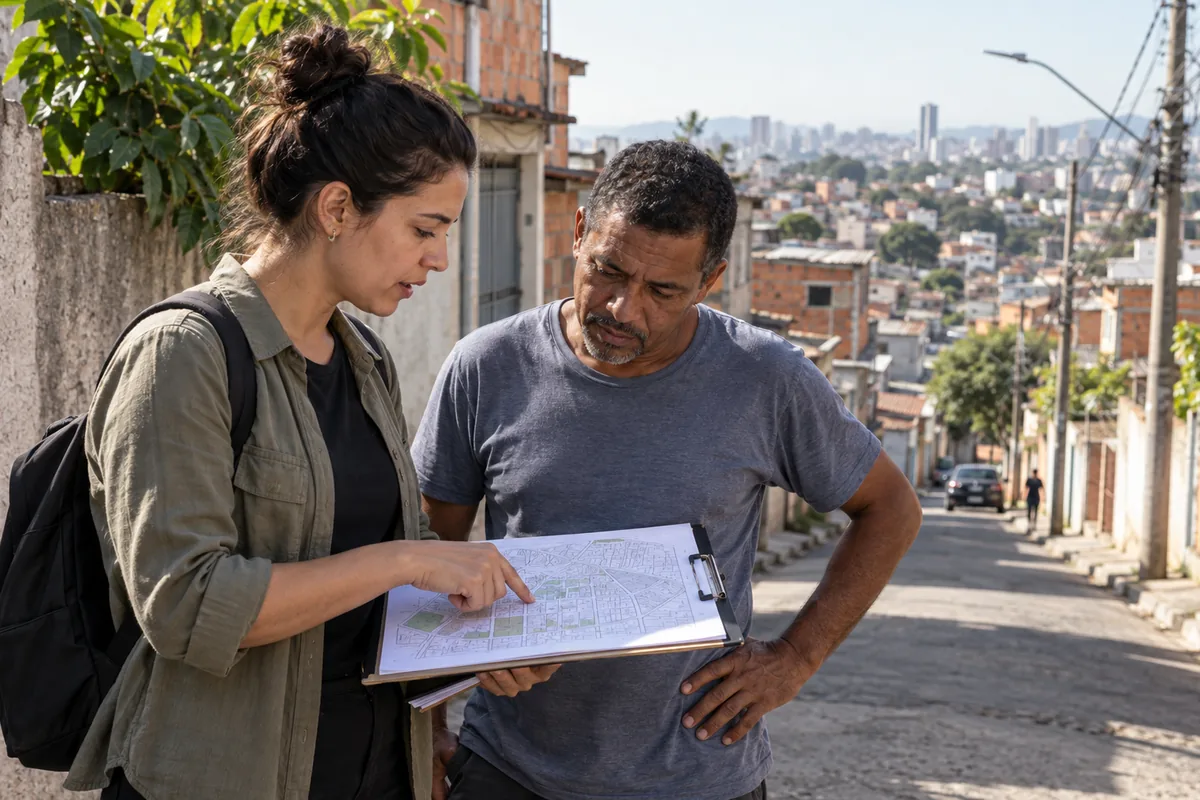 Urbanista orienta morador sobre regularização de imóvel em área irregular