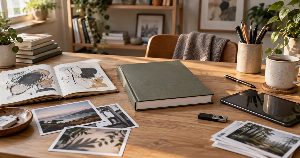 Manuscrito, desenhos e fotografias representam obras autorais