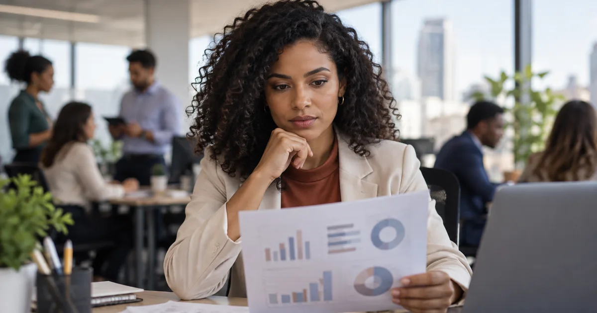 Trabalhadora avalia dados sobre discriminação salarial