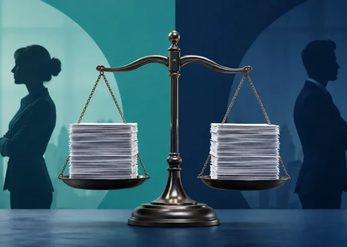 Balança representa igualdade salarial entre mulher e homem