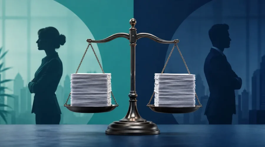 Balança representa igualdade salarial entre mulher e homem