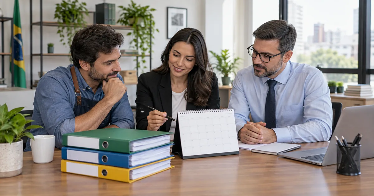 Equipe revisa calendário e pastas para evitar execução fiscal