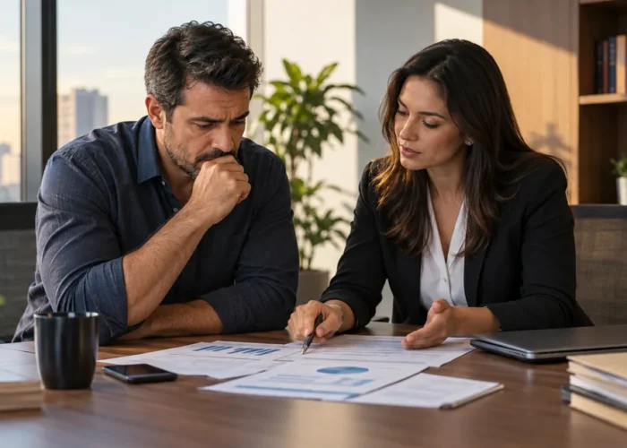 Empresário recebe orientação jurídica sobre dívida trabalhista sem recursos imediatos