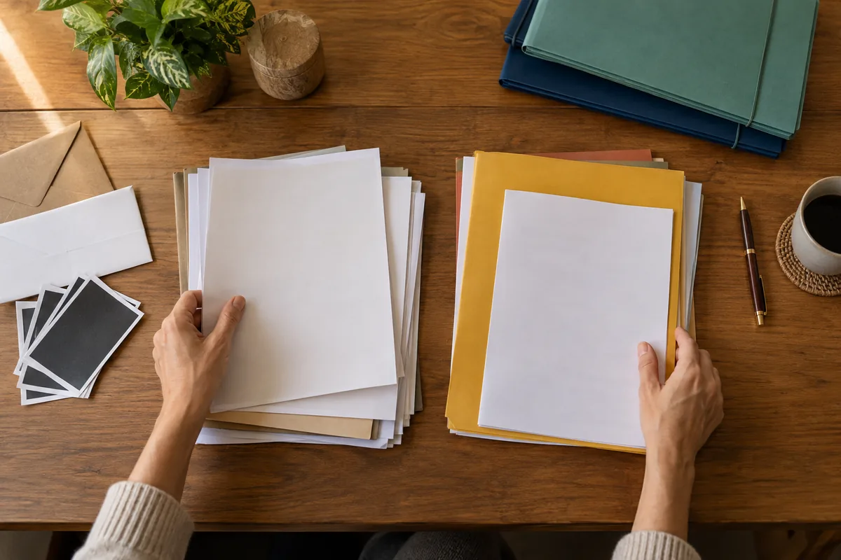 Documentos organizados para análise de possível alienação parental