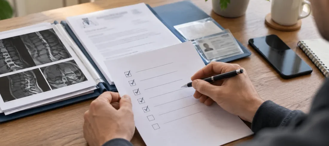Checklist de documentos médicos e pessoais para o INSS